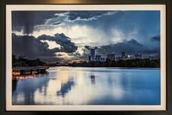 Passing Storm Over Austin, Texas. 12X18 Framed Print For Sale.