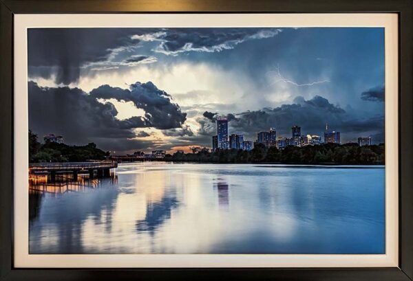 Passing Storm Over Austin, Texas. 12X18 Framed Print For Sale.