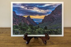 Sunset at the Window, Big Bend National Park Mounted Print