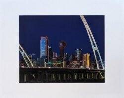 Dallas Through McDermott Bridge – Print with Mat (8×10)