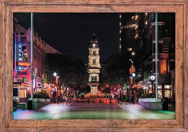 Old Tarrant County Courthouse 112X18 Framed Print For Sale.