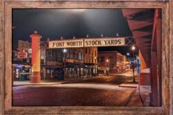 Fort Worth Stockyards 12x18 Framed Print for Sale.