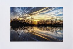 Sunset Reflections at Joe Pool Lake - Print with Mat (8x12)