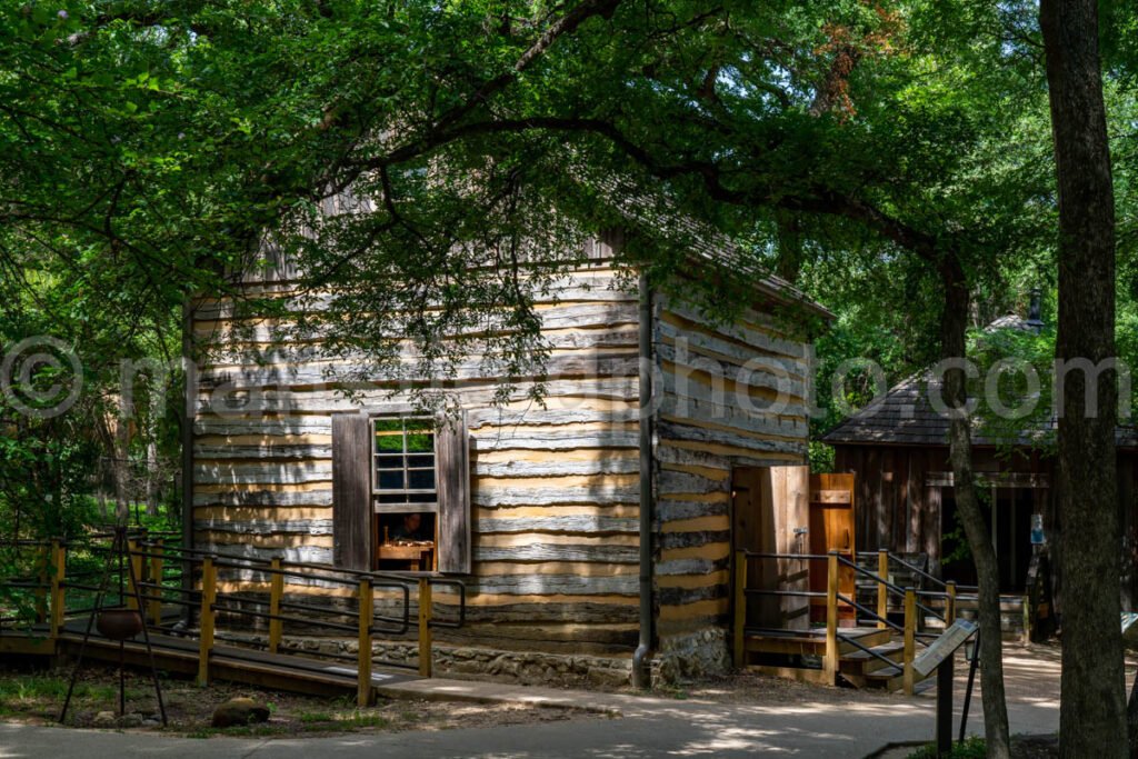 Howard Cabin, Log Cabin Village, Fort Worth A4-01422 - Mansfield Photography