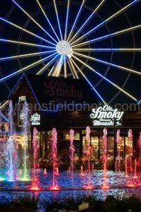 Pigeon Forge Fountain And Ferris Wheel A4-01833 - Mansfield Photography