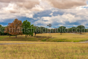 Windmill, Trees, And Field A4-07485 - Mansfield Photography