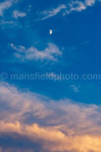 Moon And Sky, Lake Mineral Wells A4-08173 - Mansfield Photography