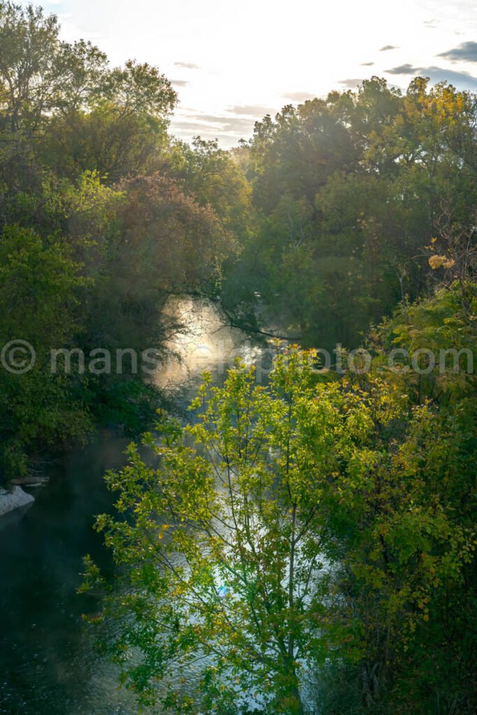 Sunlight In Tree And Creek A4-10719 - Mansfield Photography