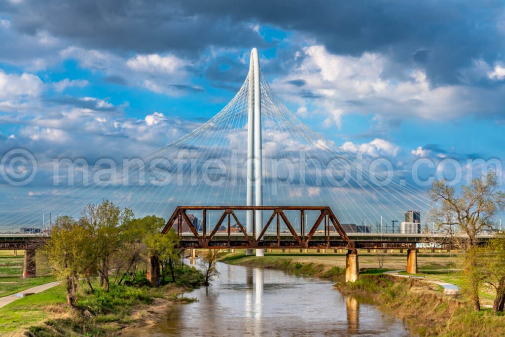 Margaret Hunt-Hill Bridge + Train Bridge, Dallas, Tx A4-11444 - Mansfield Photography