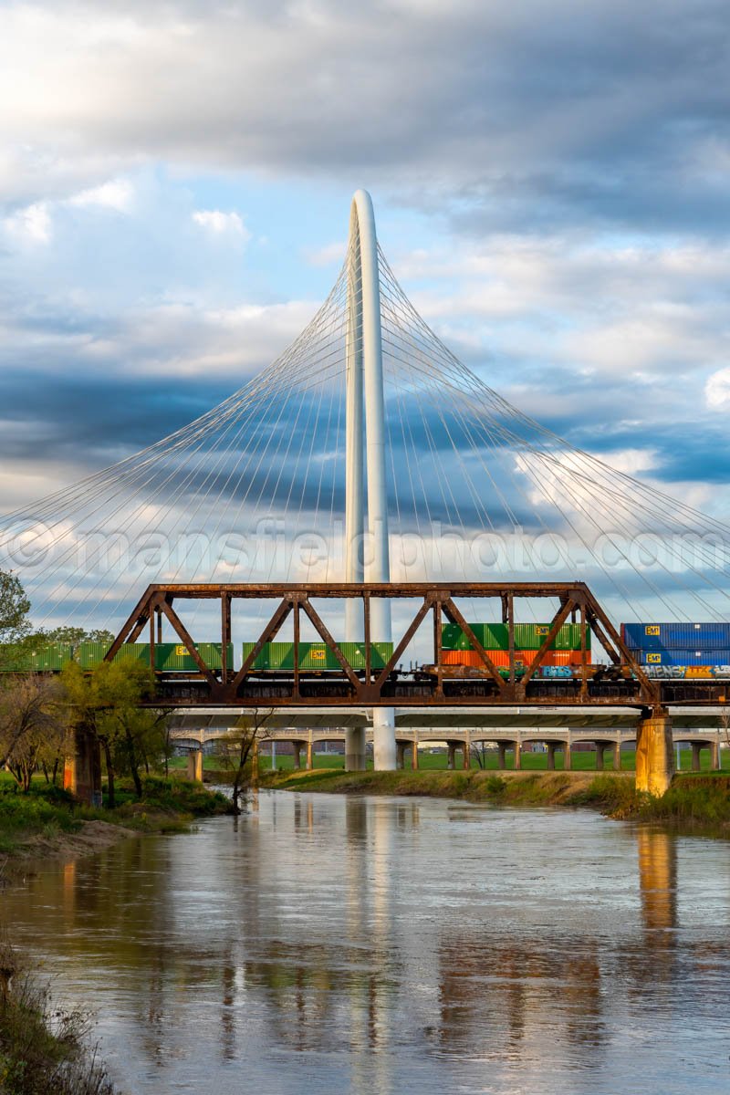 Margaret Hunt-Hill Bridge + Train Bridge, Dallas, Tx A4-11471