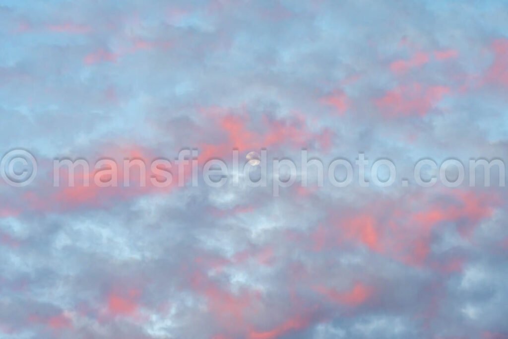 Moon At Sunset A4-11955 - Mansfield Photography