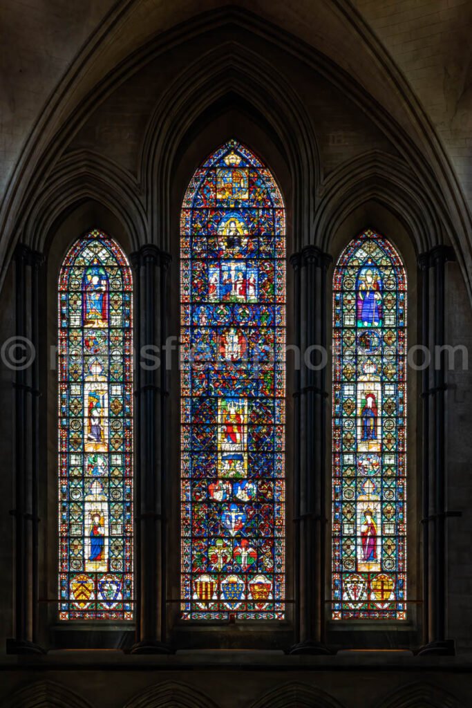 Stained Glass At Salisbury Cathedral A4-16190 - Mansfield Photography