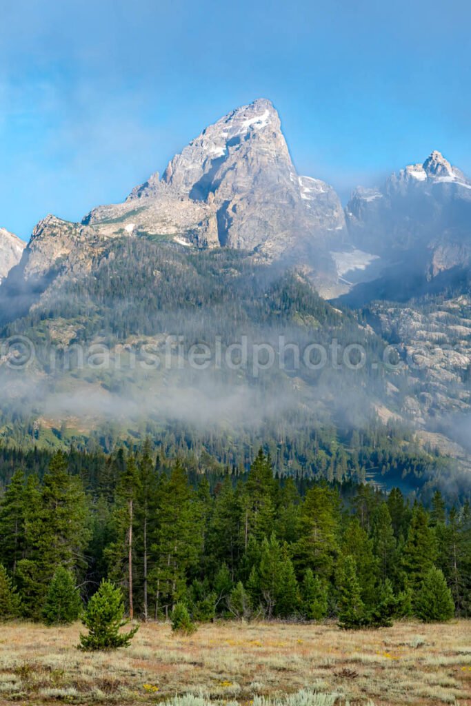 Cloudy Mountains At Grand Teton National Park A4-16959 - Mansfield Photography