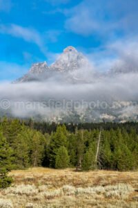 Cloudy Mountains At Grand Teton National Park A4-16962 - Mansfield Photography