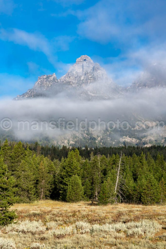 Cloudy Mountains At Grand Teton National Park A4-16962 - Mansfield Photography