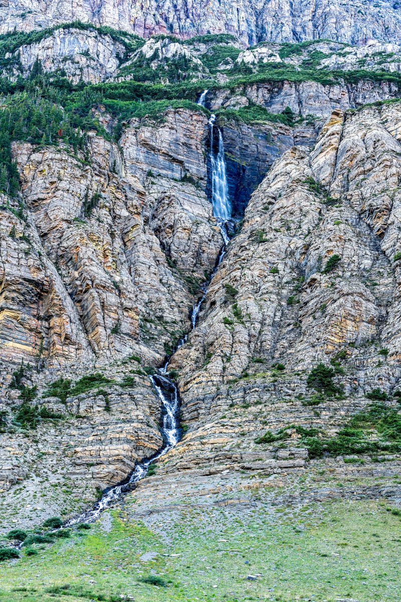 Waterfall On Going To The Sun Road A4-17595