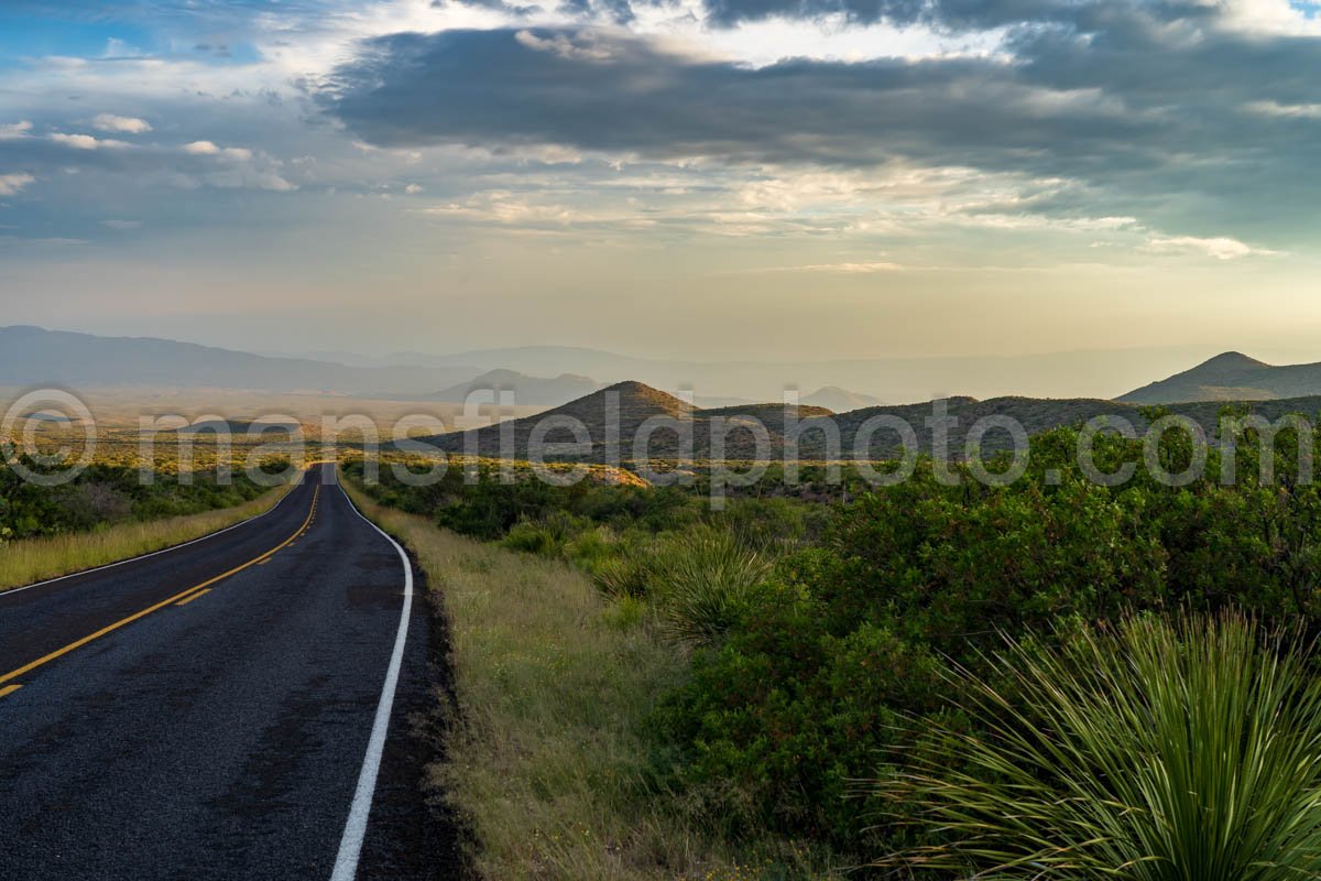 Desert Highway And View, Big Bend National Park, Texas A4C-04101