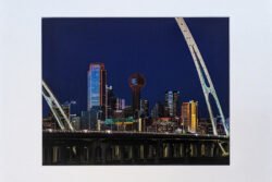 Dallas Through Mcdermott Bridge Print With Mat (8×10)