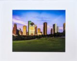 Houston Cityscape in the Evening Print with Mat (8×10)