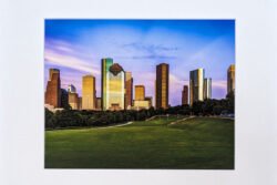 Houston Cityscape In The Evening Print With Mat (8×10)