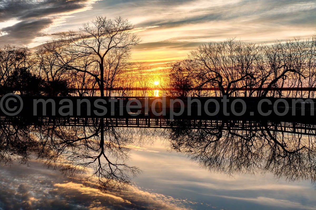 Sunset on Pond and Lake A4-11861