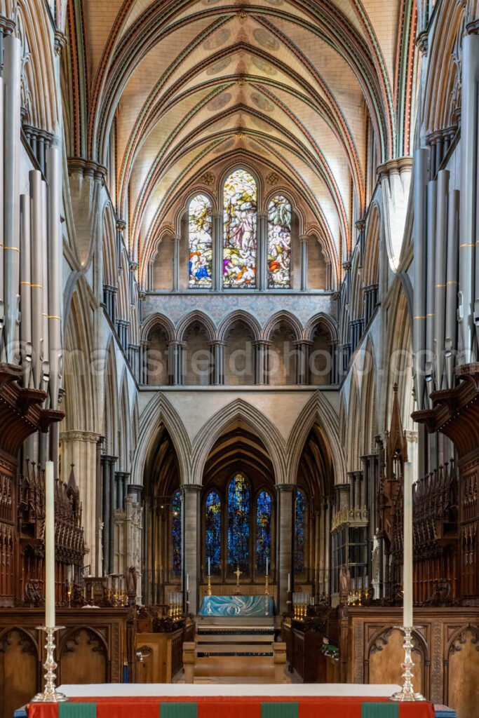 Stained Glass At Salisbury Cathedral A4-16192 - Mansfield Photography