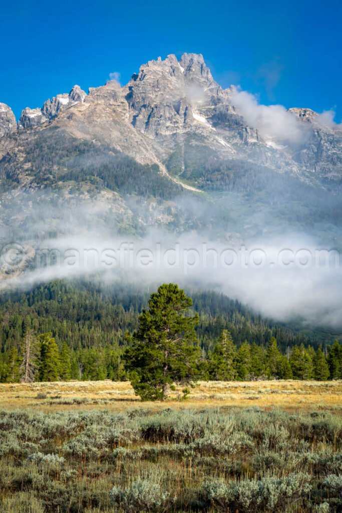 Cloudy Mountains At Grand Teton National Park A4-16983 - Mansfield Photography