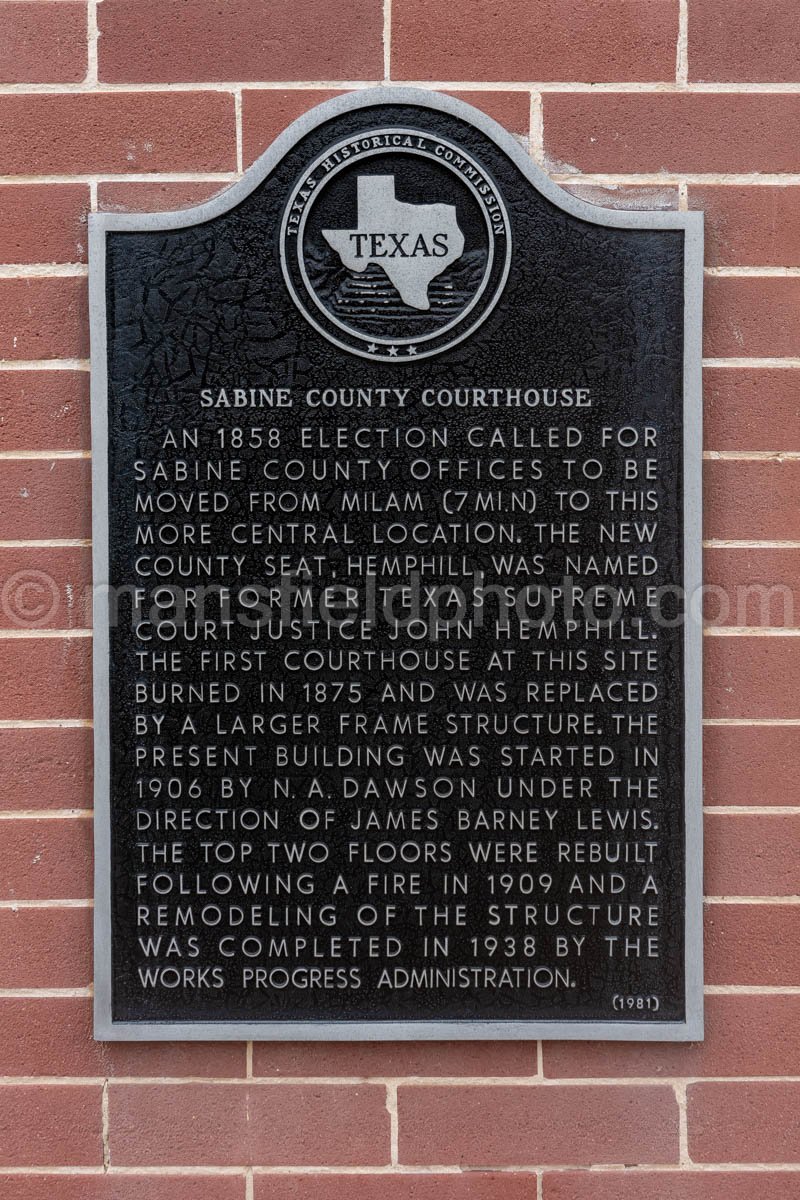 Hemphill, Texas, Sabine County Courthouse A4-23949