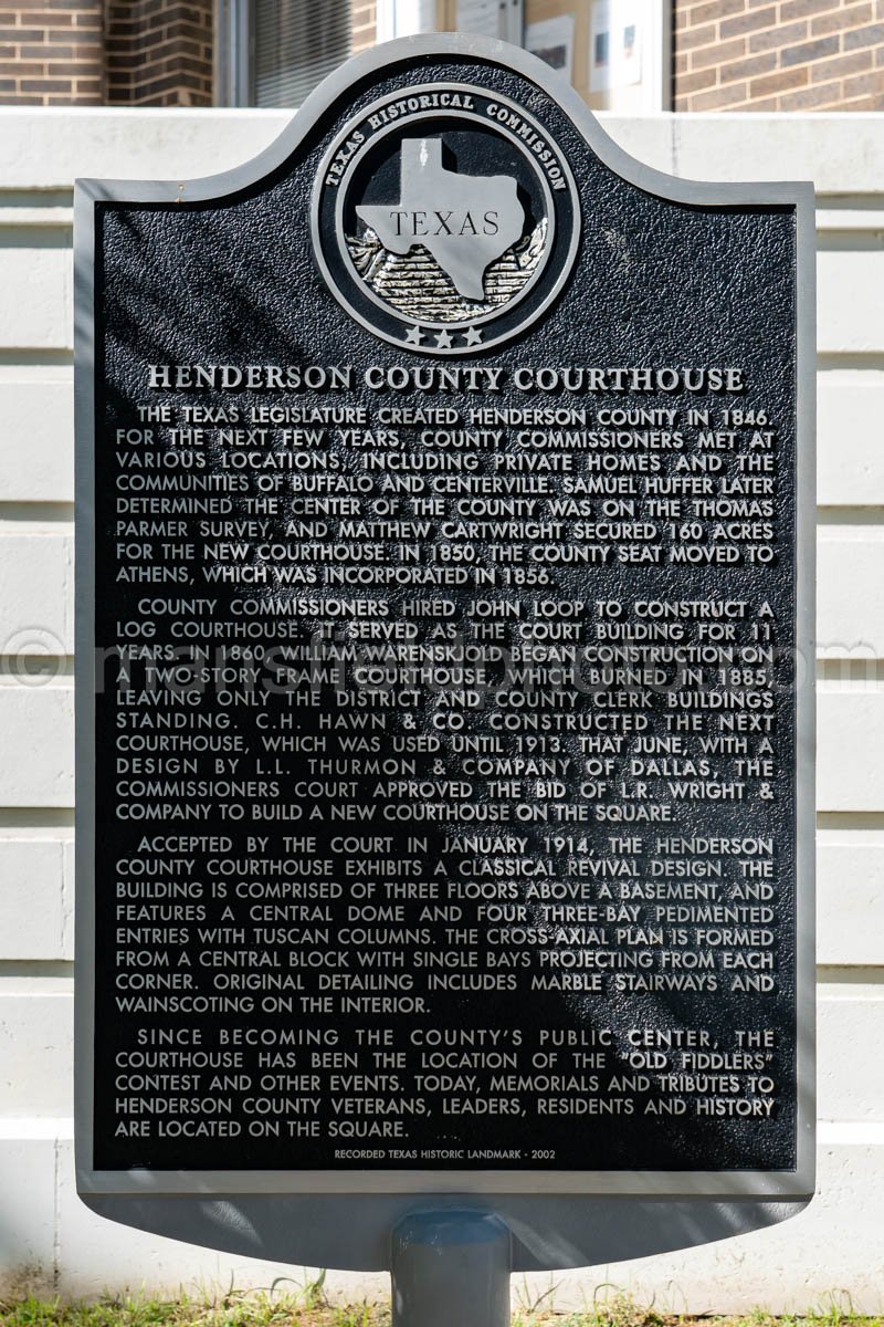 Athens, Texas, Henderson County Courthouse A4-24287