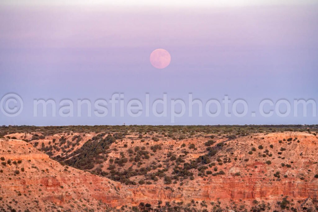 Moonrise In Palo Duro Canyon, Texas A4-26066 - Mansfield Photography