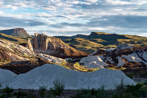 Desert Highway and View, Big Bend National Park, Texas