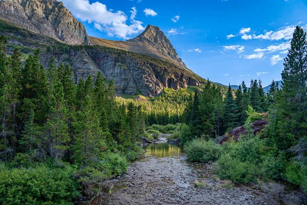 Many Glacier area in Glacier National Park