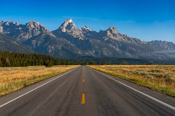 Road Towards The Grand Tetons