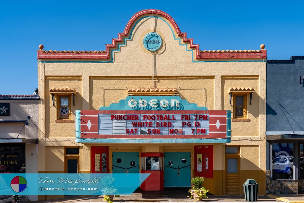 Odeon Theatre in Mason, Texas