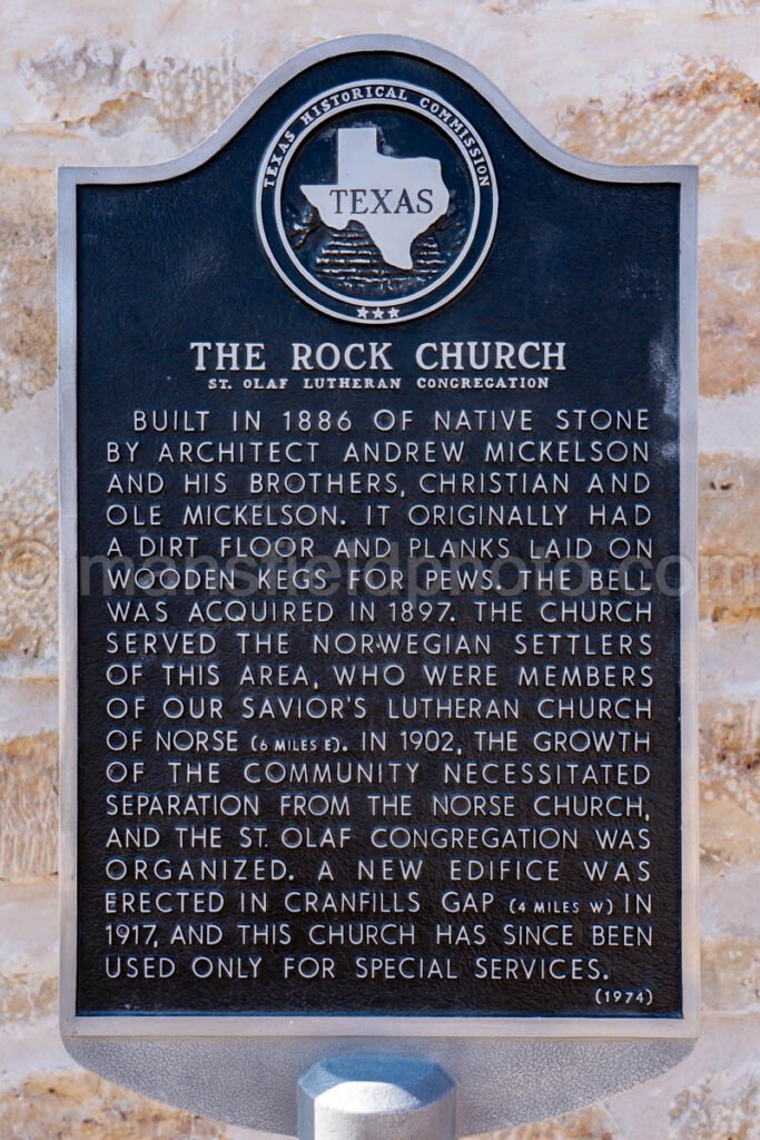 The Rock Church Near Cranfills Gap, Texas A4-26978 - Mansfield Photography