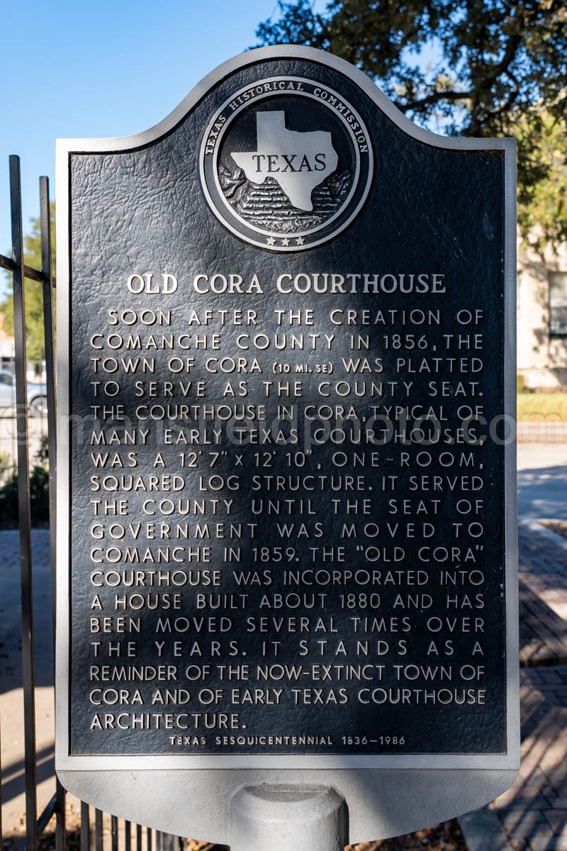 Old Cora Courthouse In Comanche, Texas A4-27296