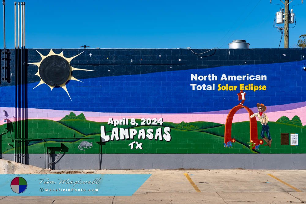 Mural Of Total Solar Eclipse In Lampasas, Texas