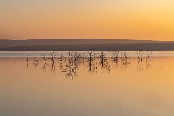 Sunrise Over Lake In Mansfield