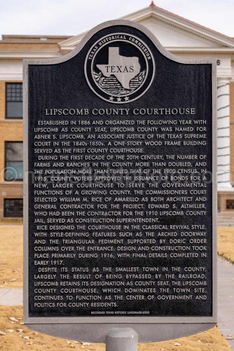 Lipscomb, Texas, Lipscomb County Courthouse A4-28343