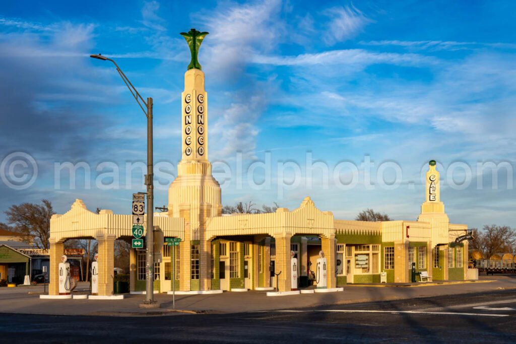 U-Drop Inn, Conoco Station, Shamrock, Texas A4-28426 - Mansfield Photography