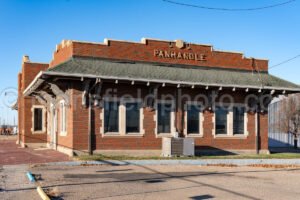 Old Santa Fe Railroad Depot In Panhandle, Texas A4-28494 - Mansfield Photography