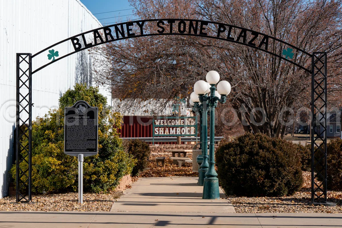 Blarney Stone Plaza in Shamrock, Texas A4-28597