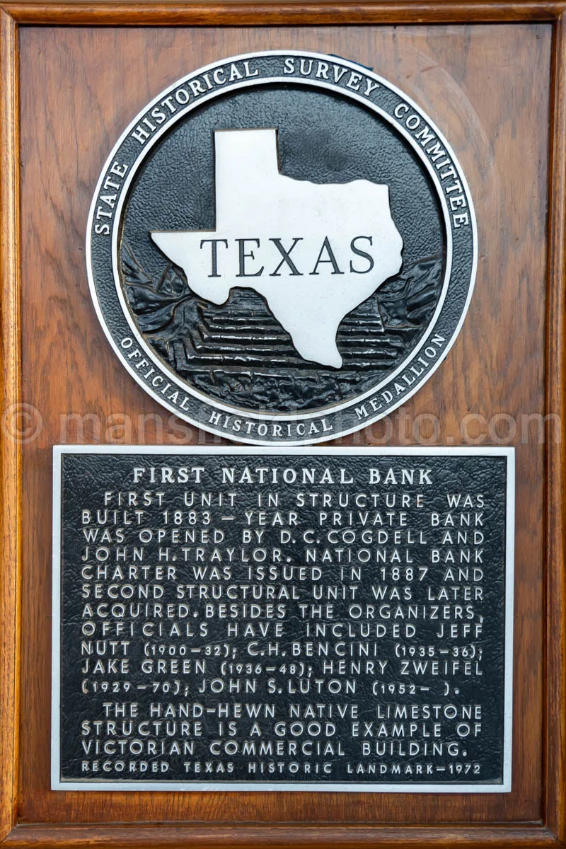 Historic First National Bank In Granbury, Texas A4-28660