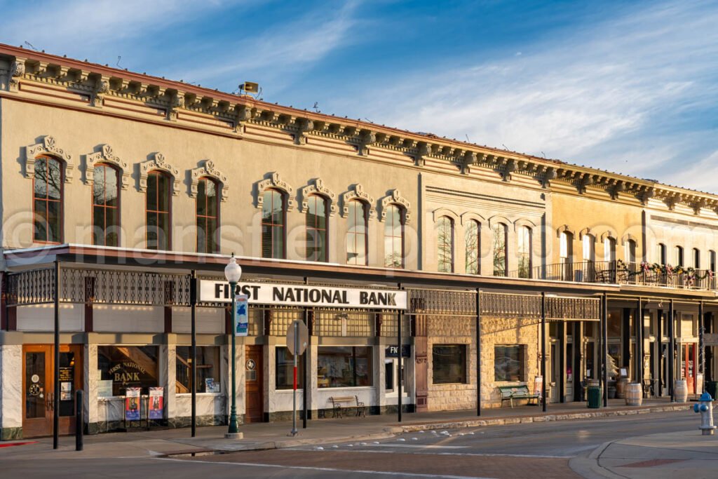 Historic First National Bank in Granbury, Texas A4-28666 - Mansfield Photography