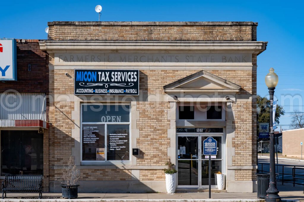 Historic Farmer's and Merchants State Bank in Ferris, Texas A4-28798 - Mansfield Photography