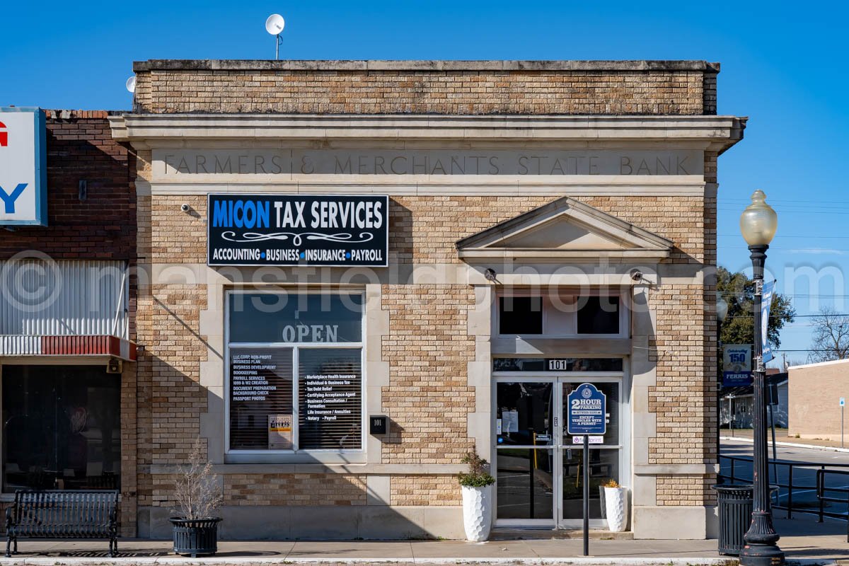 Historic Farmer’s and Merchants State Bank in Ferris, Texas A4-28798