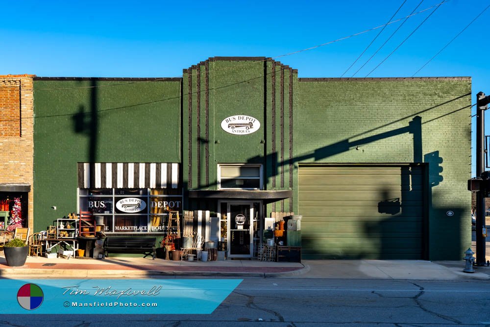 The Old Central Texas Bus Lines Depot in Cleburne, Texas