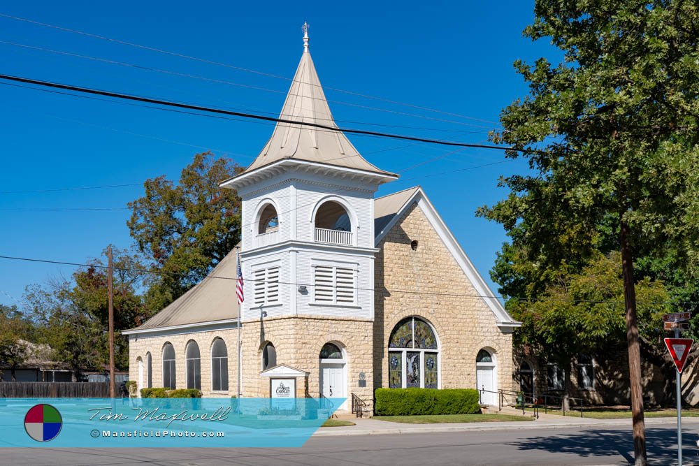 Before Wires and Cable Were Removed from the Central Christian Church