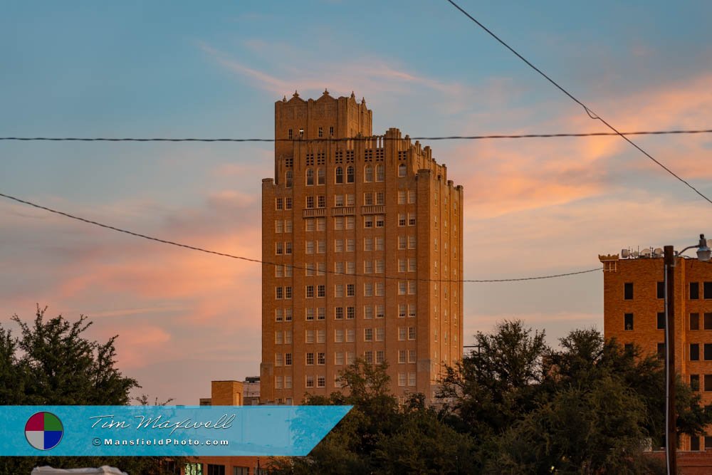 Before Wires and Cable Were Removed from the Hotel Wooten in Abilene, Texas