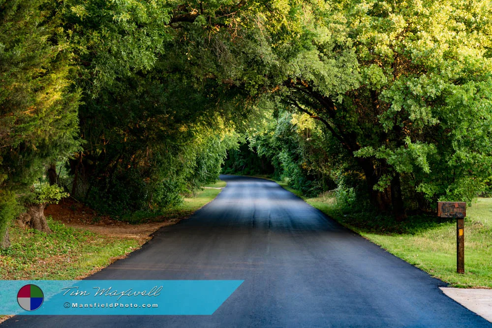 Road near downtown Mansfield, TX